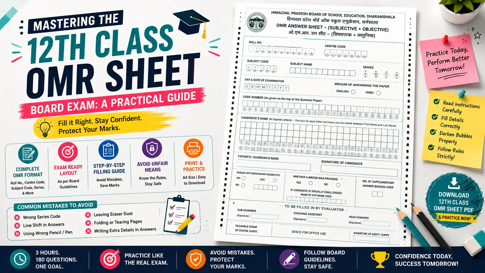 12th Class OMR Sheet