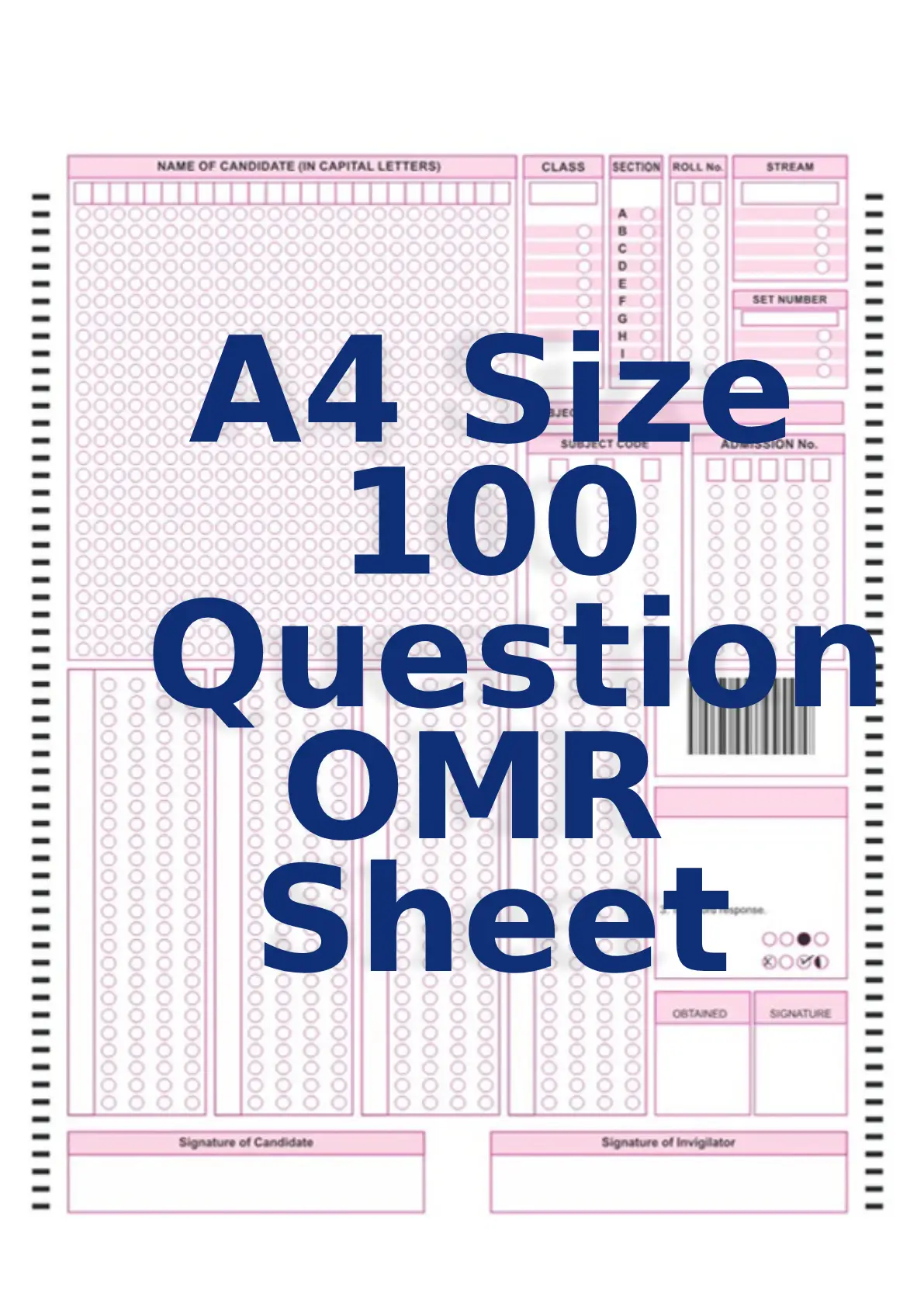 A4 Size 100 Question OMR Sheet (1)