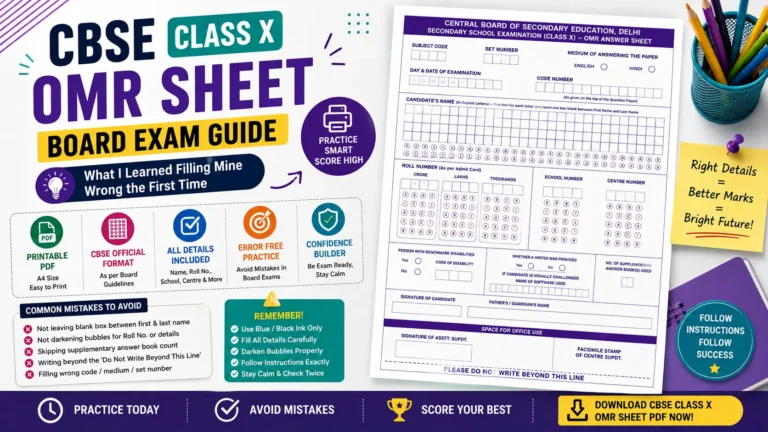 CBSE OMR Practice Sheet