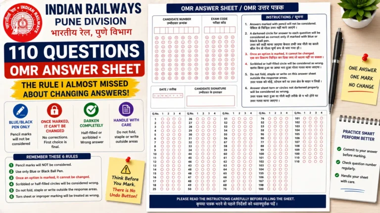Indian Railways OMR Sheet