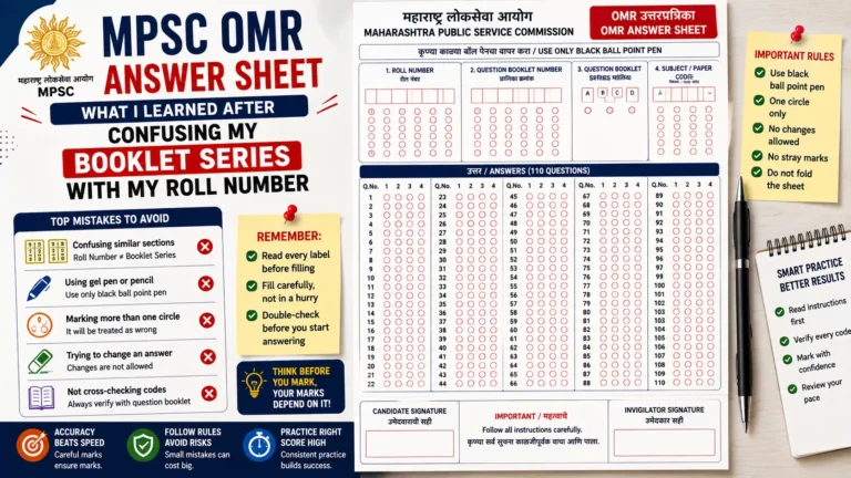 MPSC OMR sheet