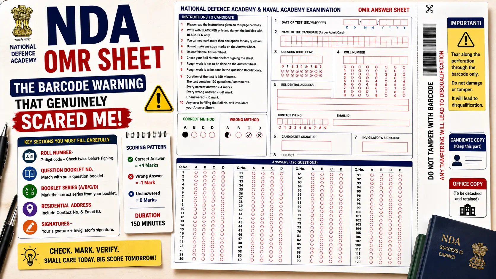 NDA OMR Sheet