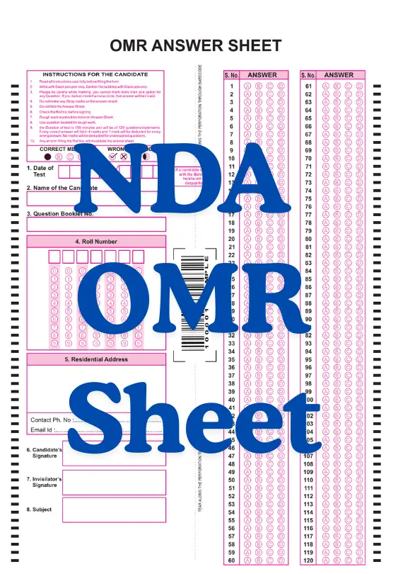 NDA OMR Sheet: The Barcode Warning That Genuinely Scared Me NDA OMR Sheet