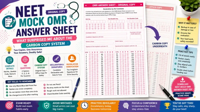 NEET Mock OMR Answer Sheet