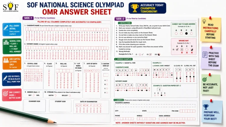 SOF Olympiad OMR sheet