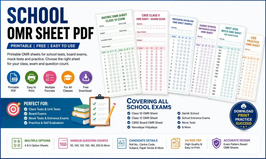School OMR Sheet PDF