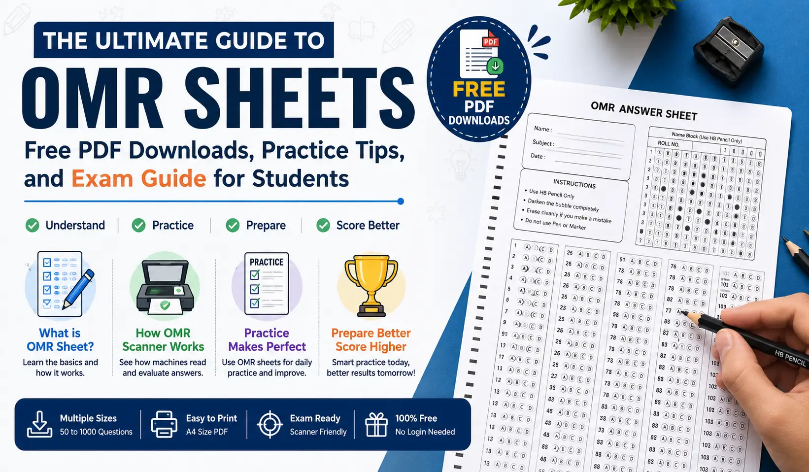 OMR Sheet PDF The Ultimate Guide to OMR Sheets: Free PDF Downloads, Practice Tips, and Exam Guide for Students