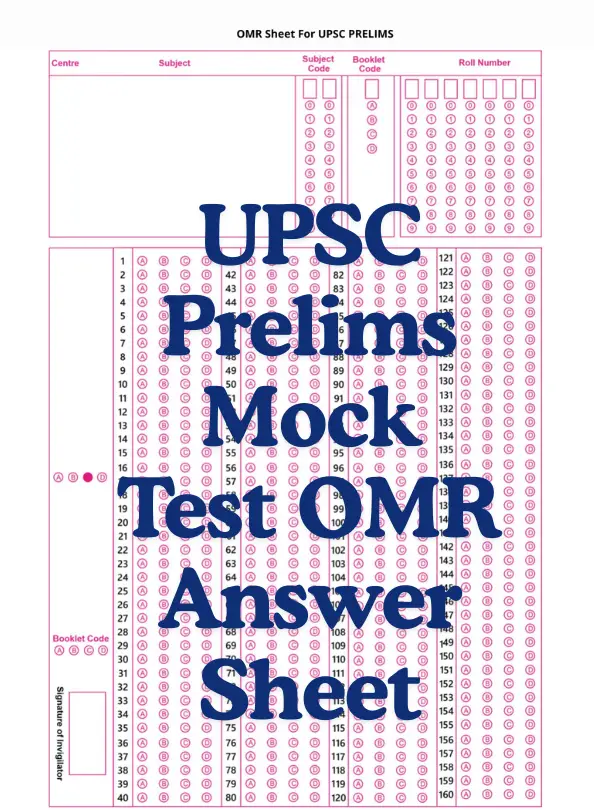 Free UPSC Prelims Mock Test OMR Answer Sheet: What I Learned After My Negative Marking Shock UPSC Prelims Mock OMR Answer Sheet 2026