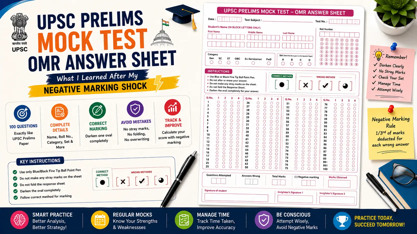 UPSC Prelims Mock Test OMR